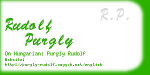 rudolf purgly business card